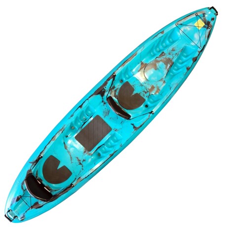 Kayak Raia triplo 2 adultos + 1 niño - Caiaker Azul neon