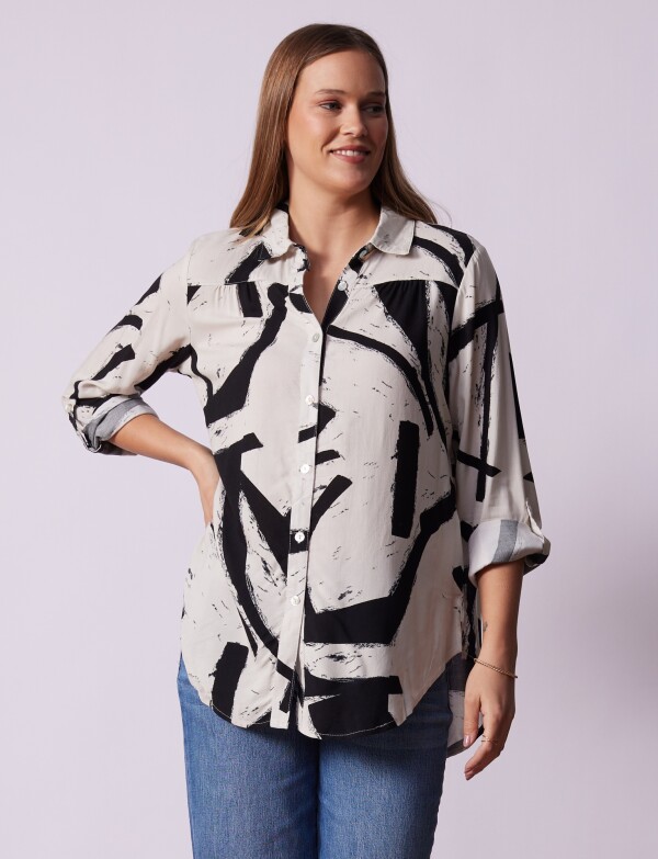 Camisola Print MULTI/NEGRO