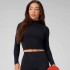 Polo Manga Larga Seamless Long-Sleeve Essential Tee Mujer Black