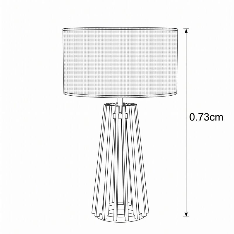 LAMPARA IMBUIA CUP BEIGE CL COMB/MARRON P/MESA Unica