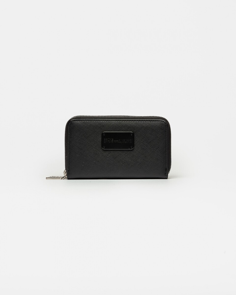 Billetera Penny en efecto cuero - Negro Cobre 