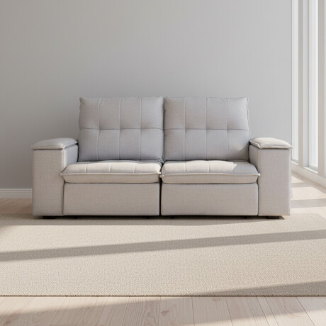 SOFA RETRACTIL 3 CUERPOS TELA GRIS ATLANTA GRIS OSC