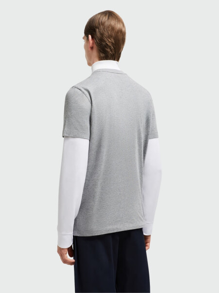 Moncler - Remera de algodón con logo Gris