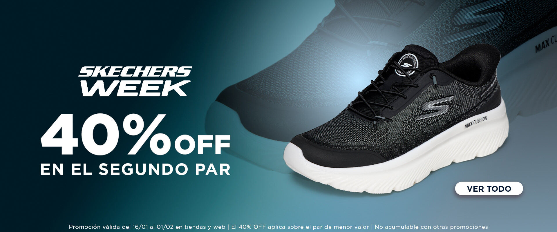 40%off en el segundo par