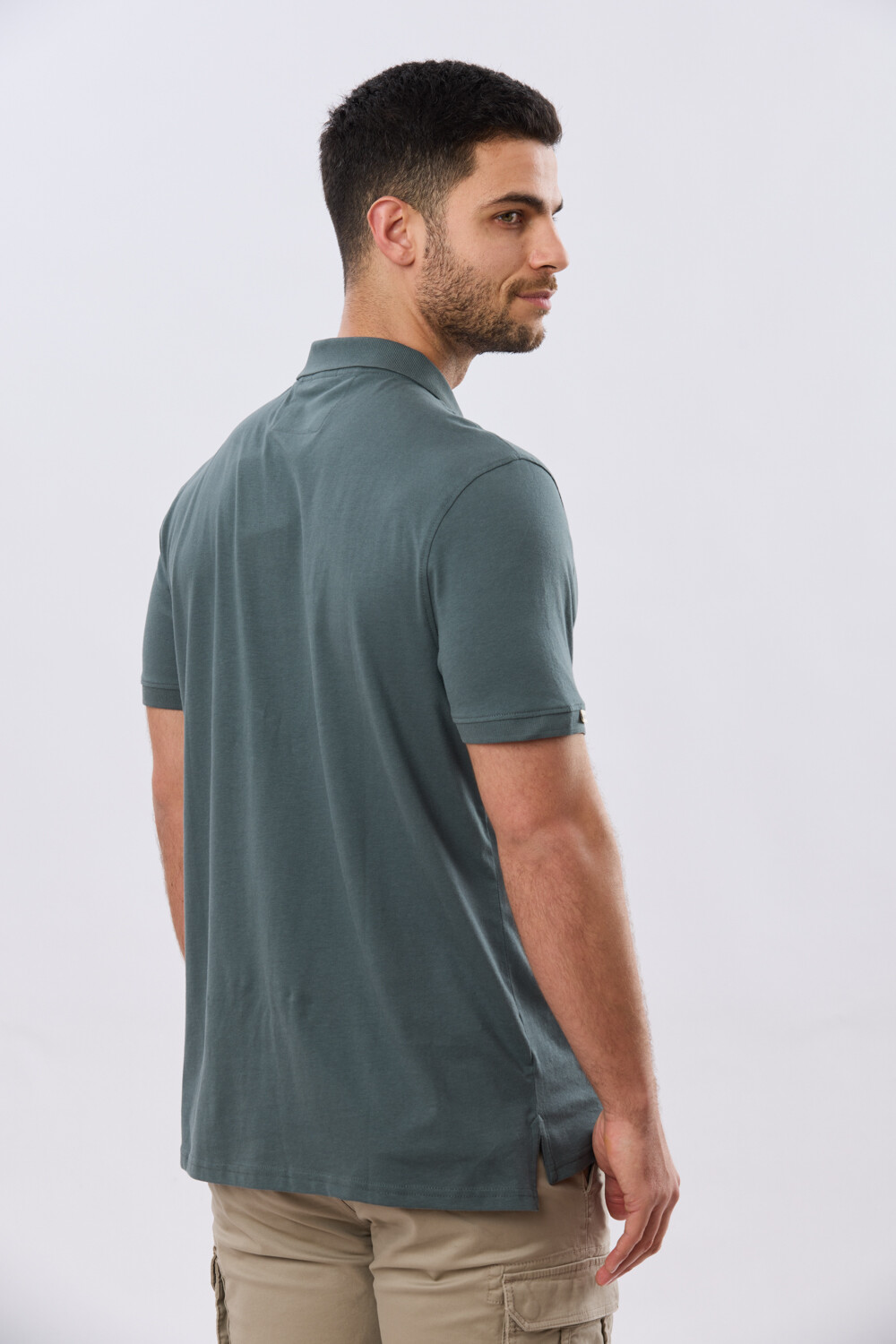 REMERA POLO LISA JERSEY Petroleo