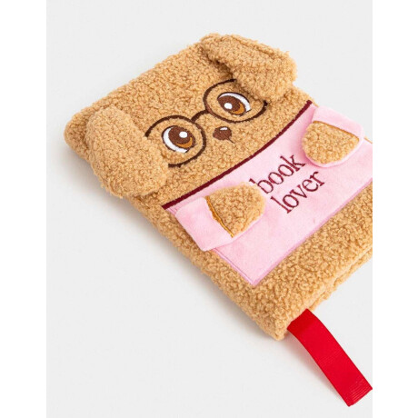 Cuaderno A5 Peludo Con Forma De Perrito Marron Medio