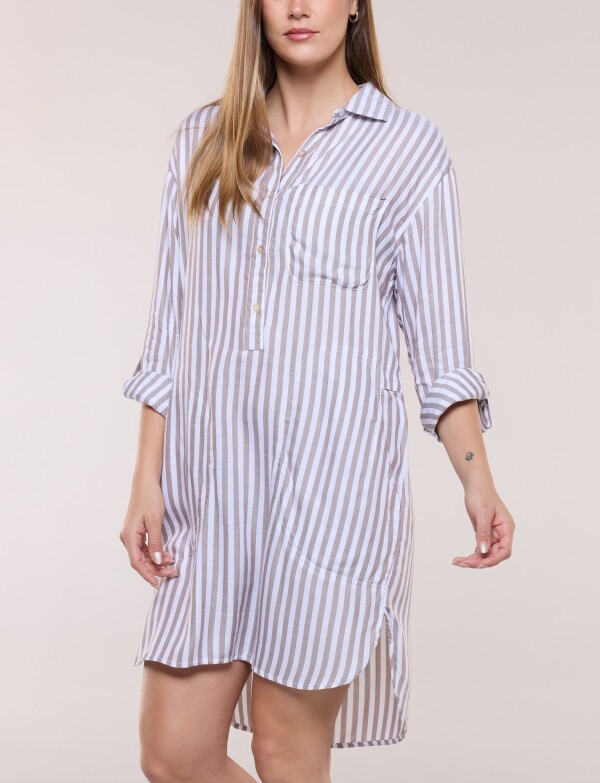 Vestido Camisero TOSTADO/MULTI