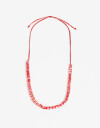 Collares Cortos Color Collar Corto Beads Glass - Rojo Cereza