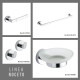 Set De Accesorios Aqualia Bgl, Incluye 2 Perchas, Toallero, Portarollo Y Jabonera Cromo 000