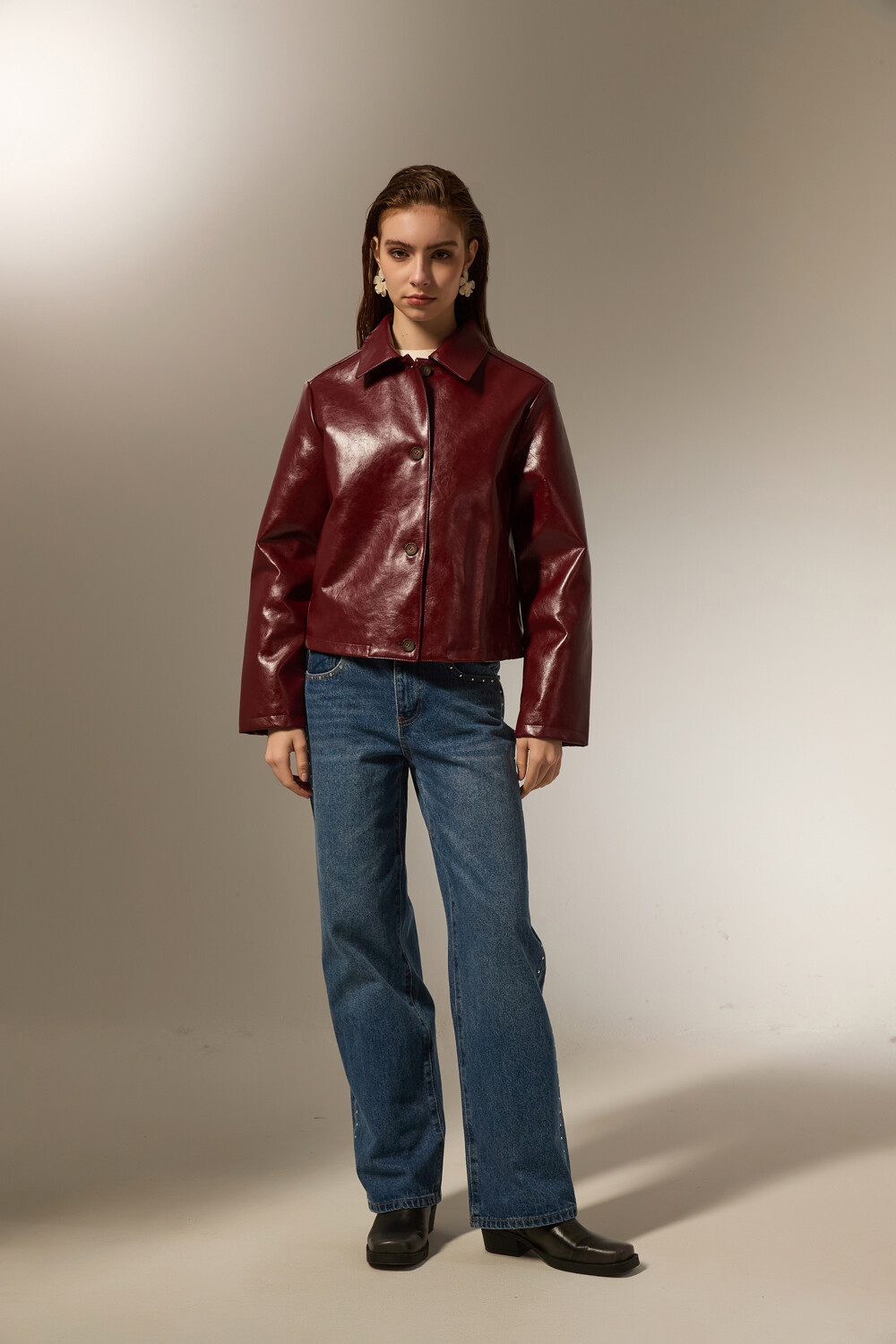 Chaqueta Tashira Cereza