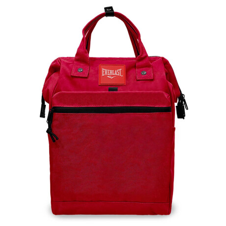 Mochila Cartera Everlast Bolso Dama Urbana Antirrobo Rojo