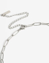 Cadena Corta con Dije Letras Collar De Acero Con Inicial P - Plateado