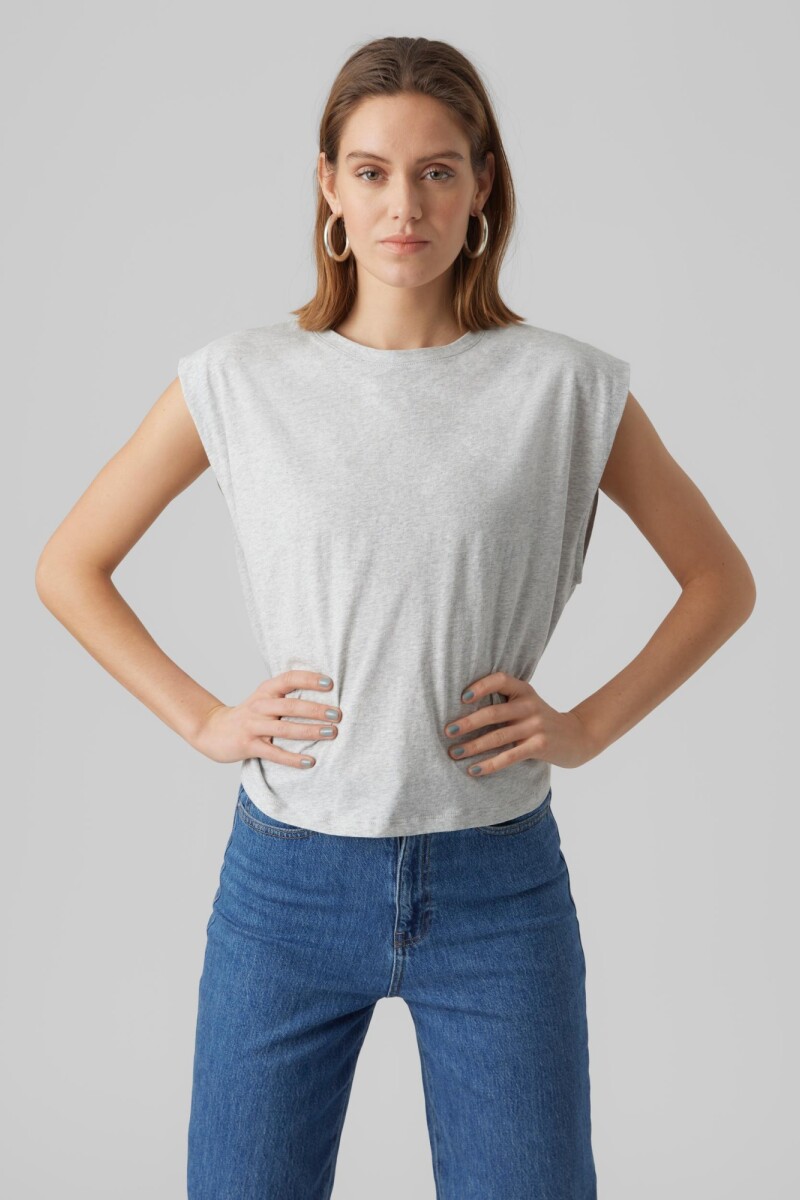 Polera Panna Básica Light Grey Melange