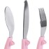 Set x3 cubiertos BUBA pastel rosado