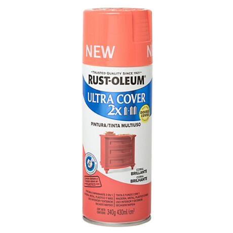 AEROSOL ULTRA COVER 2X CORAL BRILLANTE- 340 GRS. N/A