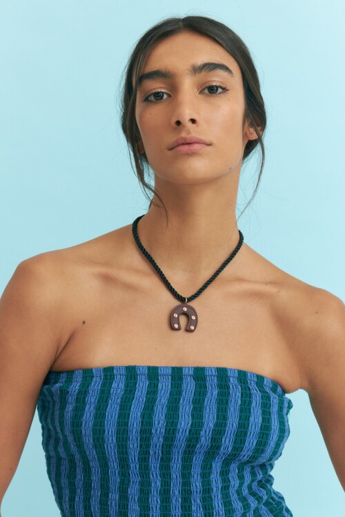 Collar cordón charrúa negro