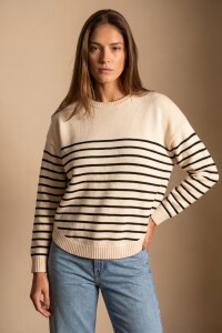Sweater Rayado Negro