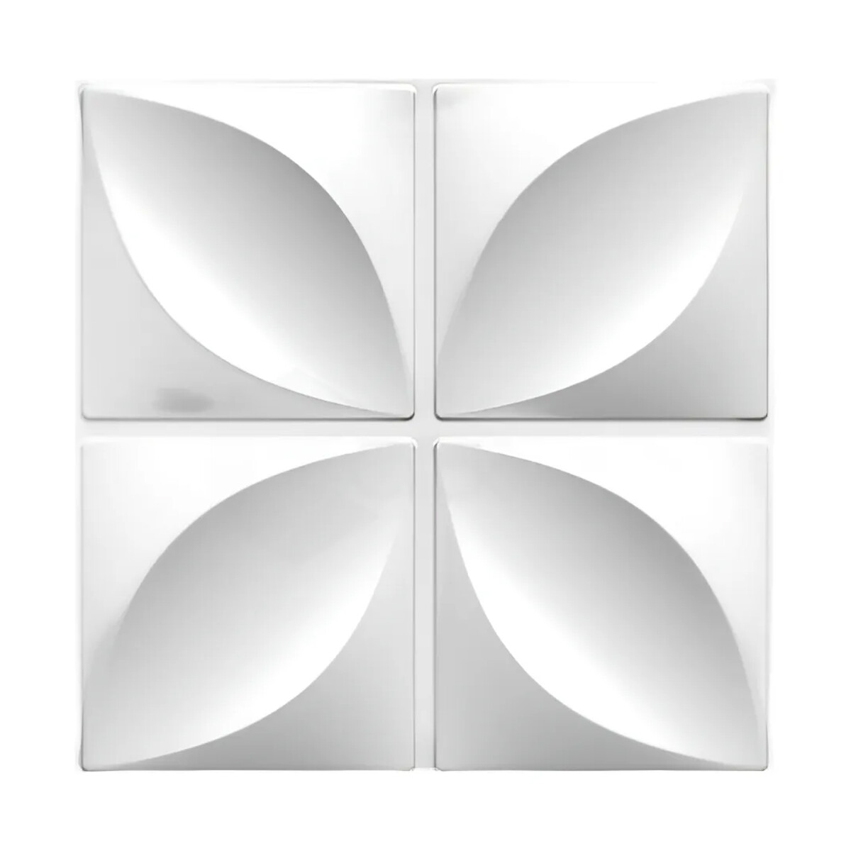 Revestimiento de Pared Panel 3D PVC 50x50cm Ondas Línea X24 - Flor Blanco 