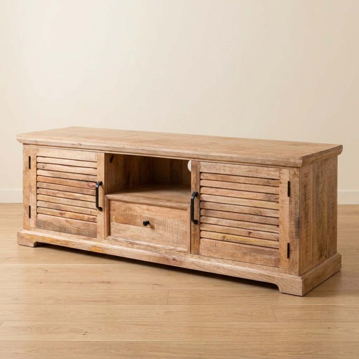 RACK PARA TV - MADERA-DE-MANGO NATURAL-BEIGE JUSTINO NATURAL 