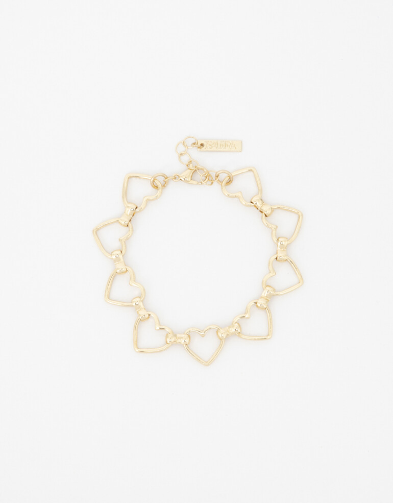 Pulseras Flexibles Metal Pulseras Flexible Maxi Corazón - Dorado