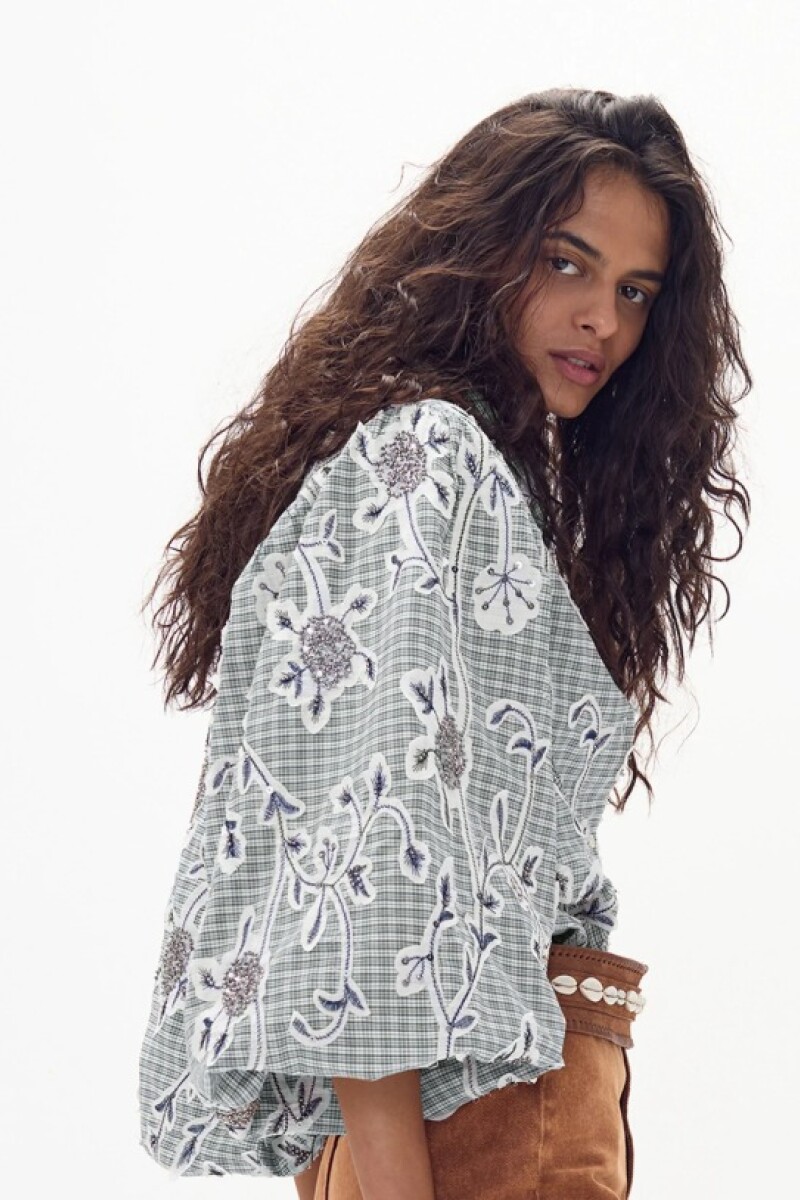 Claire Poplin Shirt Celeste