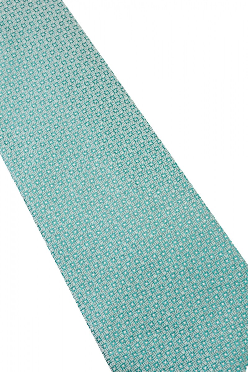 Corbata con pañuelo 8 cm VERDE FANTASIA