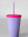 Vaso Con Tapa + Sorbito Arcay Estampado 1