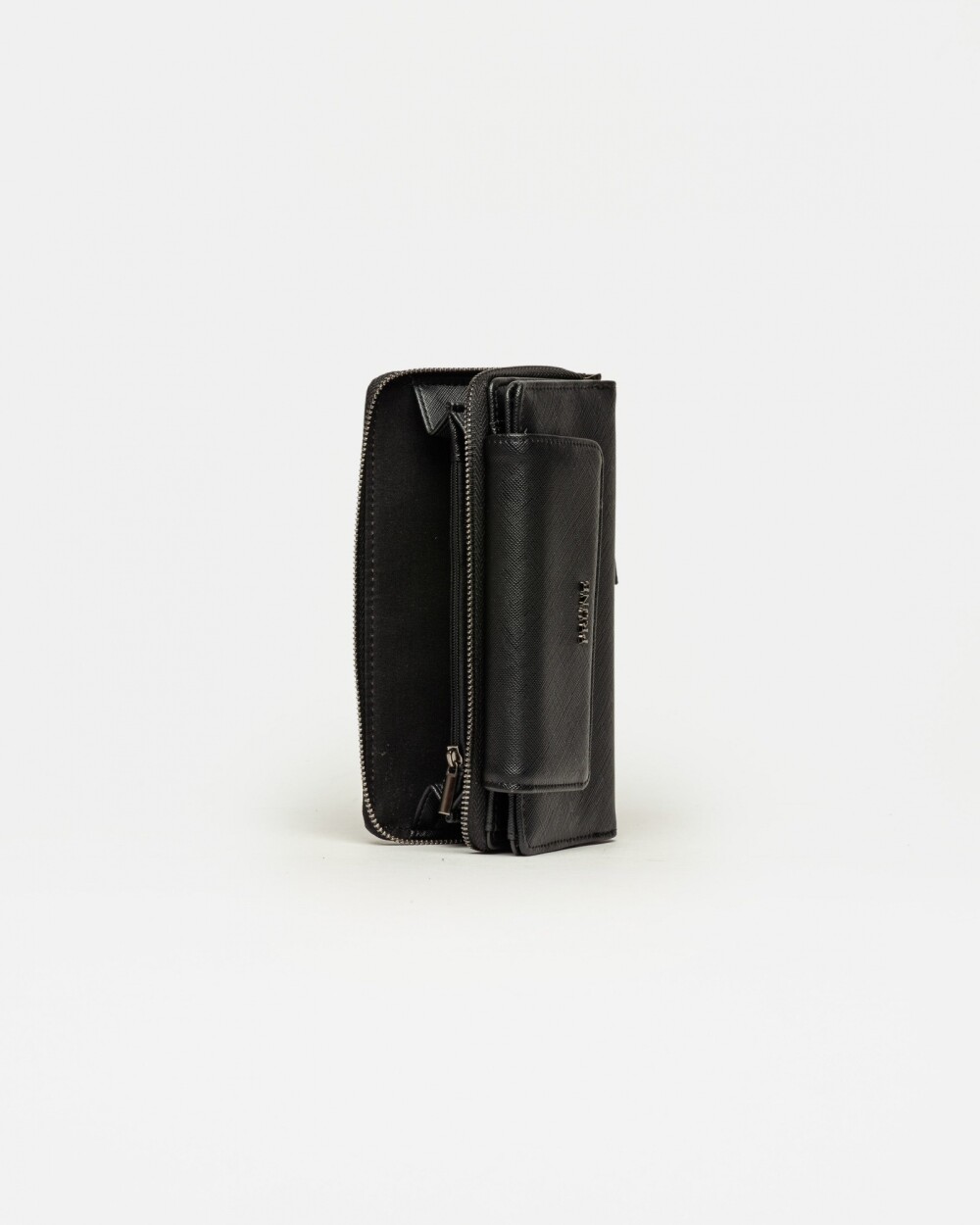 Billetera Hadley en efecto cuero Negro