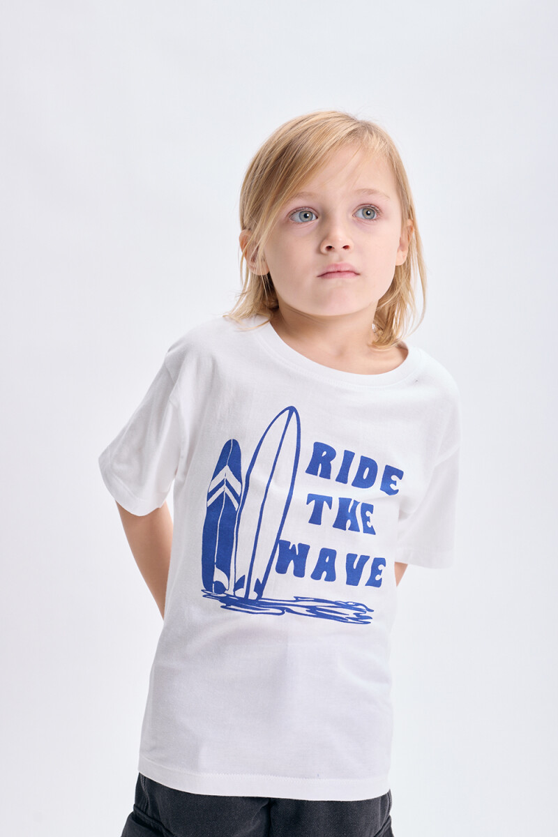 Remera - Ride The Wave Beige 