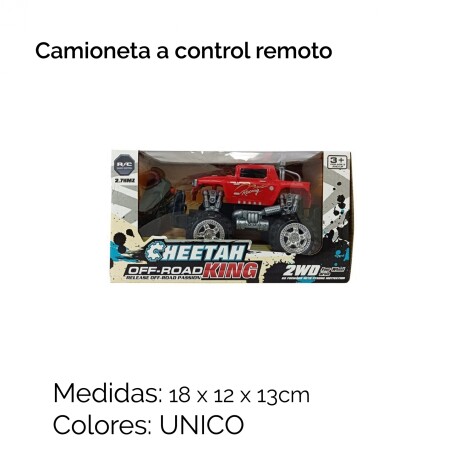 Camioneta C/r Ruedas Altas En Caja 0385 Unica