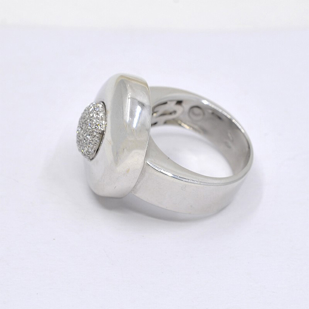 Anillo En Oro Blanco 18K Con Brillantes Centrales Anillo En Oro Blanco 18K Con Brillantes Centrales