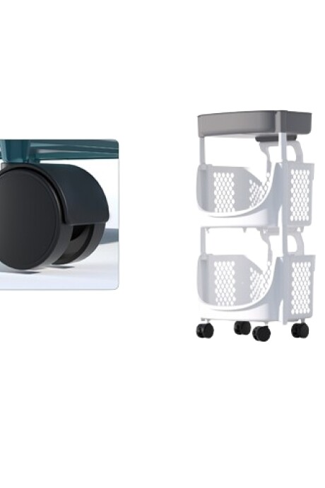 Carrito Apilable Multiuso Con Ruedas 2 Niveles 64 Cm Carrito Apilable Multiuso Con Ruedas 2 Niveles 64 Cm
