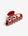 Broche Glossy Broche Acrílico Corazones - Rojo Medio