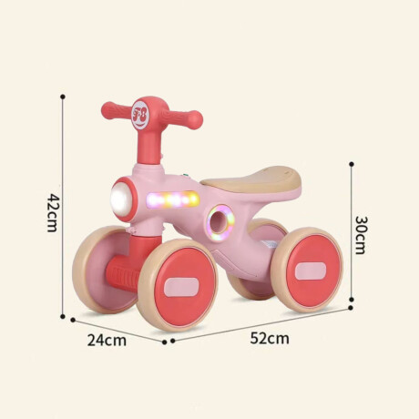 Triciclo Andador Buggy 1-3 años Con Música Y Luces Rosa