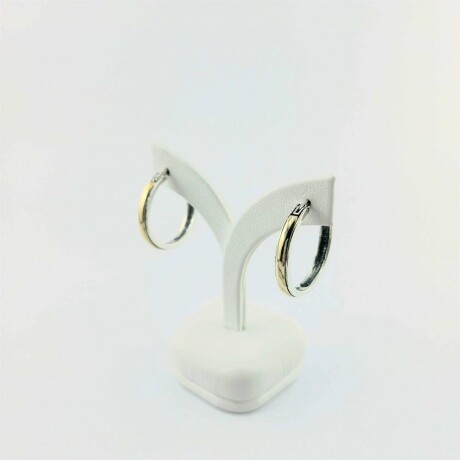 Aros de plata 925 con double de oro 18k. Aros de plata 925 con double de oro 18k.