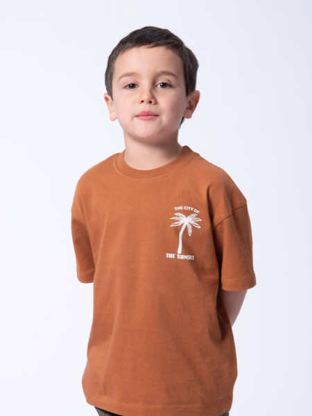 Remera Palmera Mostaza