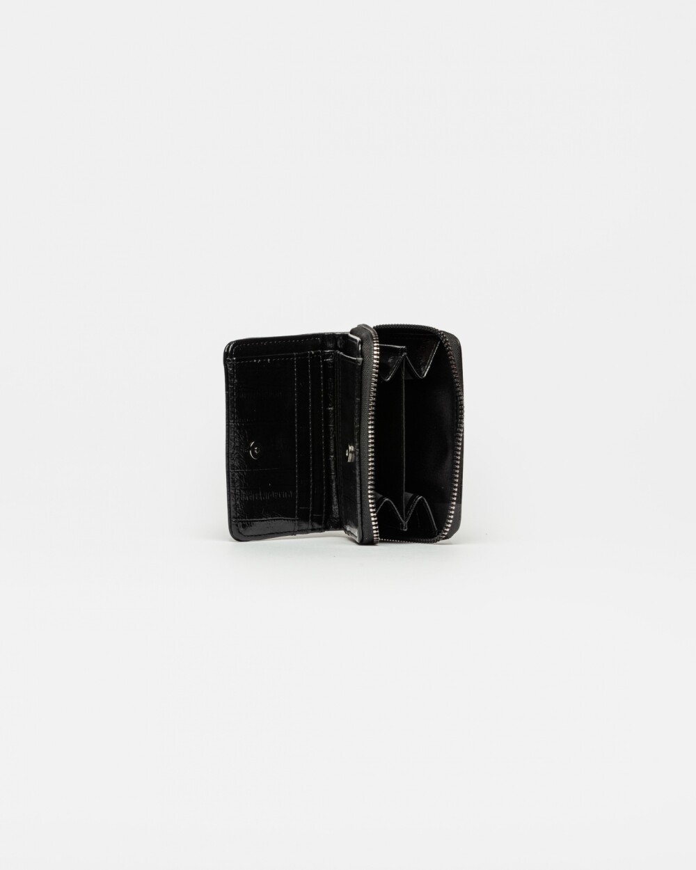Billetera Penny en efecto cuero Negro