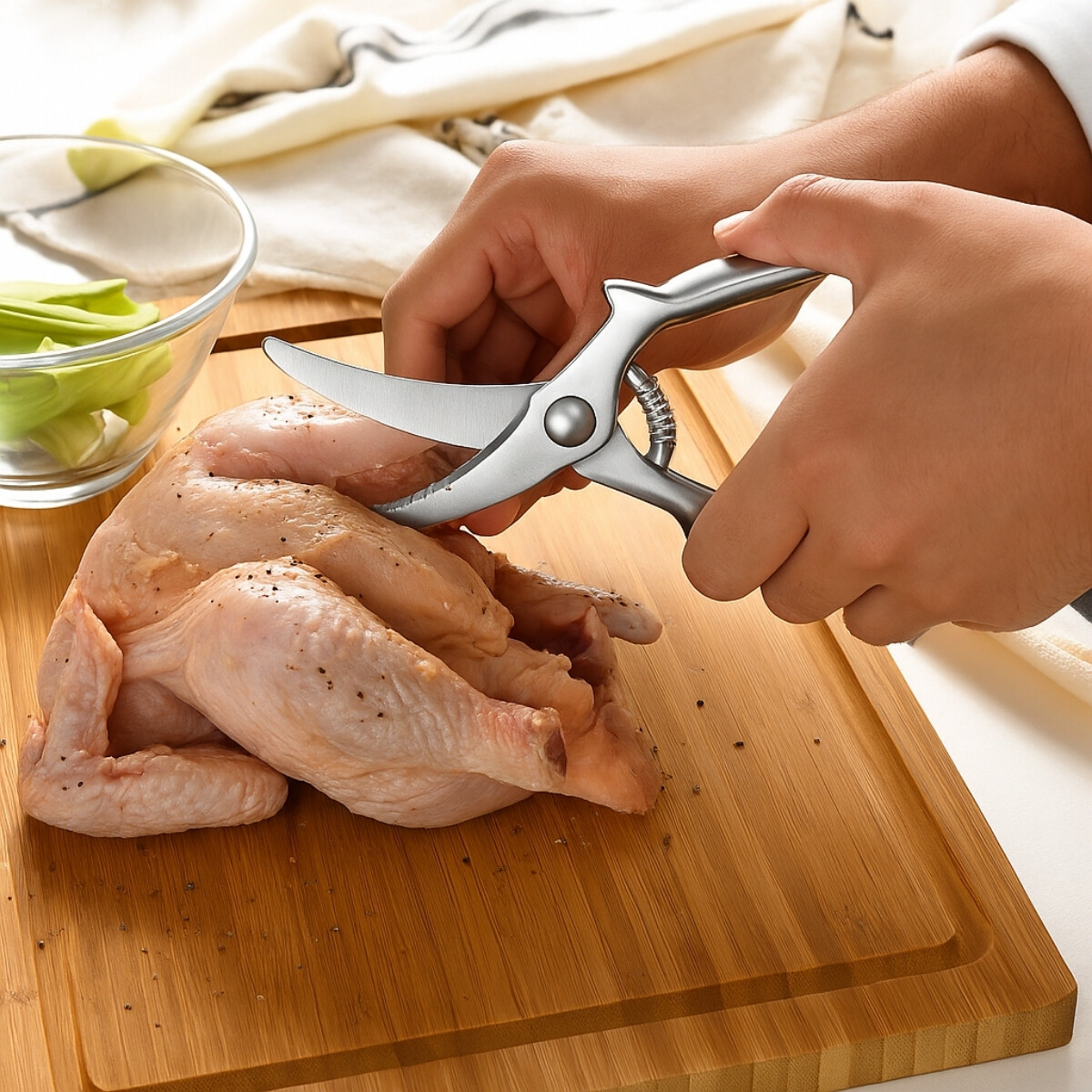 Tijera para Pollo 25 cm Acero Inoxidable Lacor 