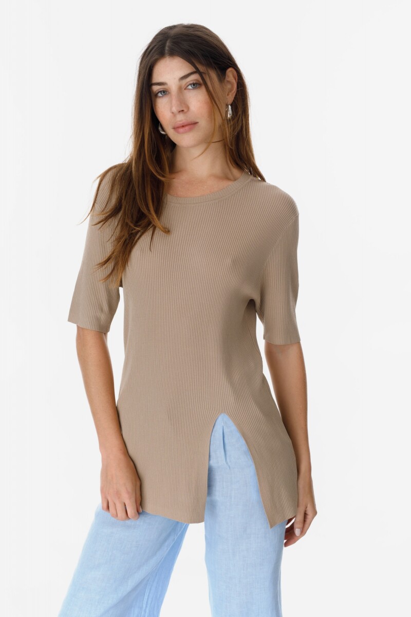 T-shirt Side Beige