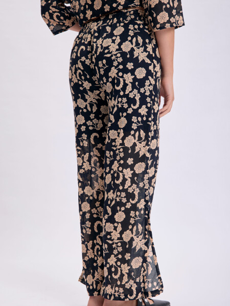 Pantalón Estampa Boho Negro