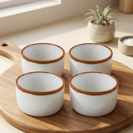 Set x4 Ramequin cerámica 9x5,5 cm BLANCO