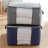 Set Caja Organizadora X4 Ropa Guarda Mantas Frazadas Variante Color Gris