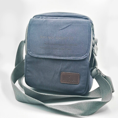 Morral para caballero de tela con cierres Azul