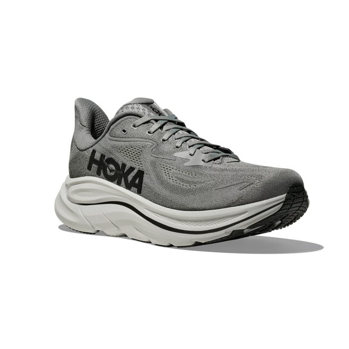 Hoka Champion Clifton 10 Hombre - Gris galactic/Gris asteroid - Gris Oscuro-Gris Claro 
