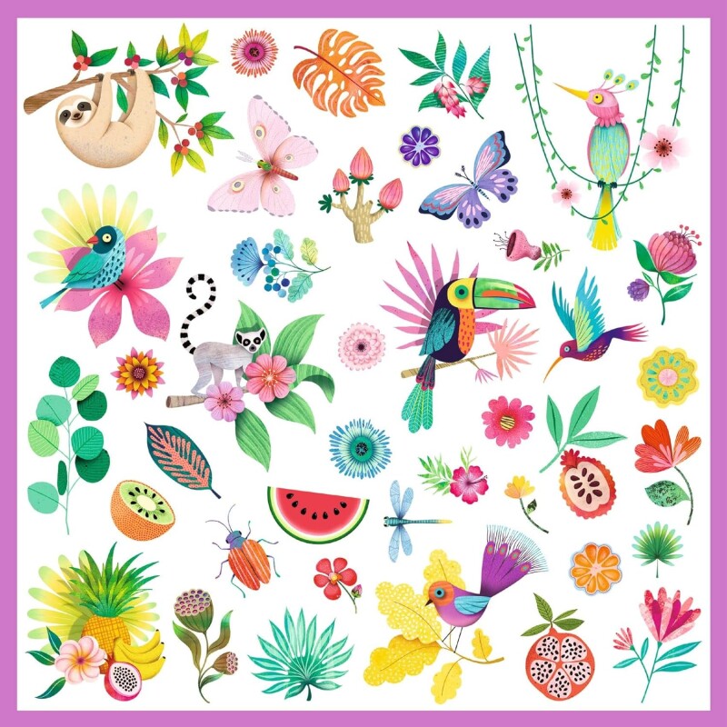 Set de 160 stickers Naturaleza