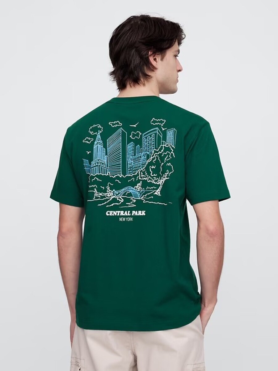 Remera Gráfico Hombre - Rain Forest 19-5232 Tc 