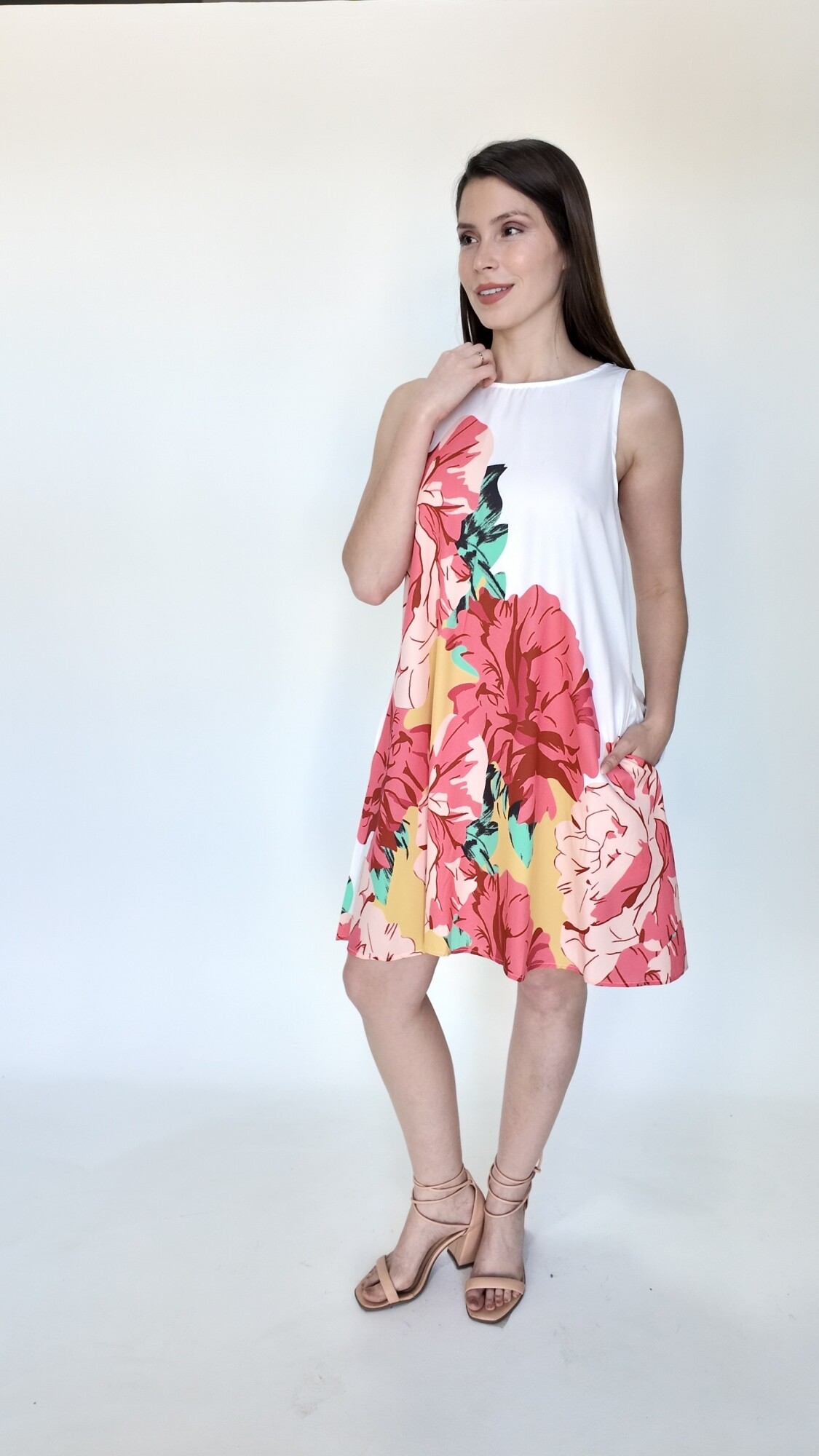 Vestido Orantis Blanco estampado