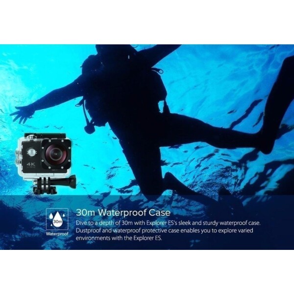 Camara Deporte Deportista Accion Ultra Hd 4k Con Wifi Color Variante Negro