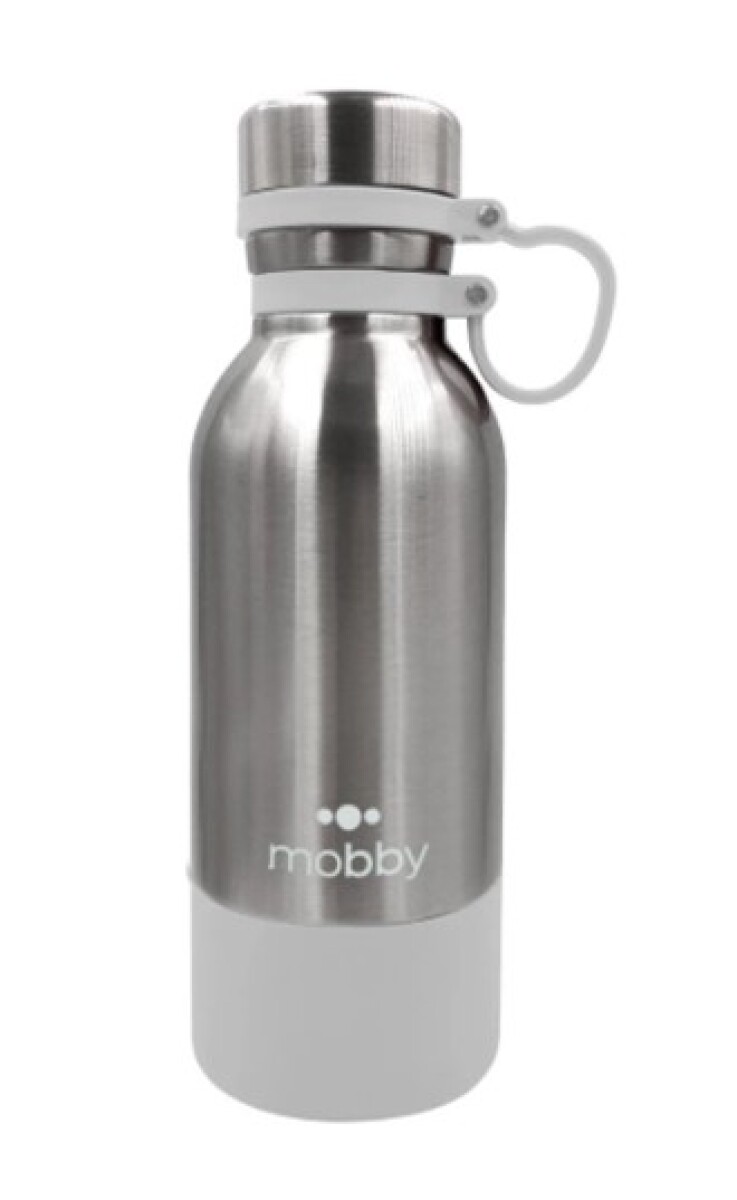 BOTELLA MOBBY ACERO INOX. C/SILICONA BLANCA 