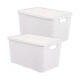 Set x2 Caja ratán 15 lts BLANCO